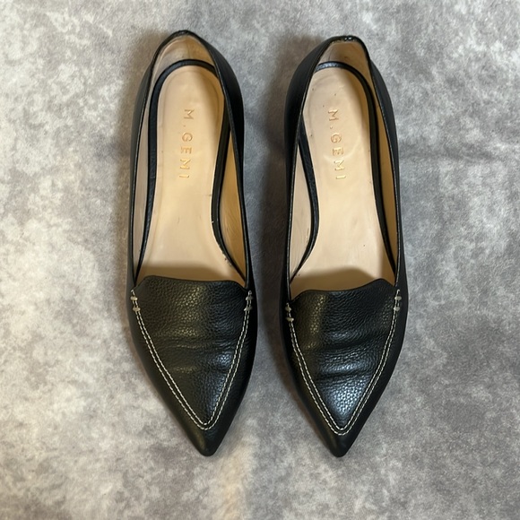 M.Gemi Shoes - M.Gemi - The Stellato Sacchetto - Black Pebble Grain Leather Flats - Size 7.5 US